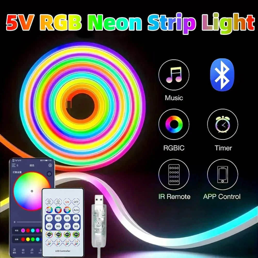 CowLost | light-ropes-strings-product_id-rgb-usb-flexible-led-strip-lights-with-remote-app-control-music-sync-for-gaming-room-party-decor |1