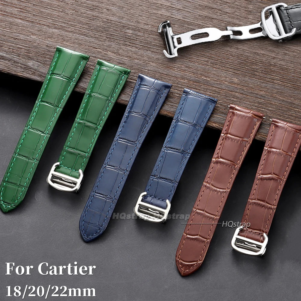CowLost | product_id-vintage-cowhide-leather-watchbands-18mm-22mm-for-cartier-with-folding-buckle-unisex-strap |7