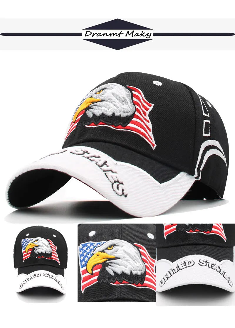 CowLost | mens-animal-baseball-cap-patriotic-bald-eagle-and-american-flag-snapback-caps |13