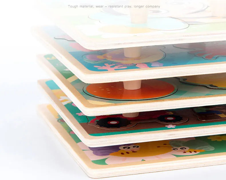 CowLost | fencing-barriers-montessori-baby-wooden-puzzles-1-3-years-educational-toys |12