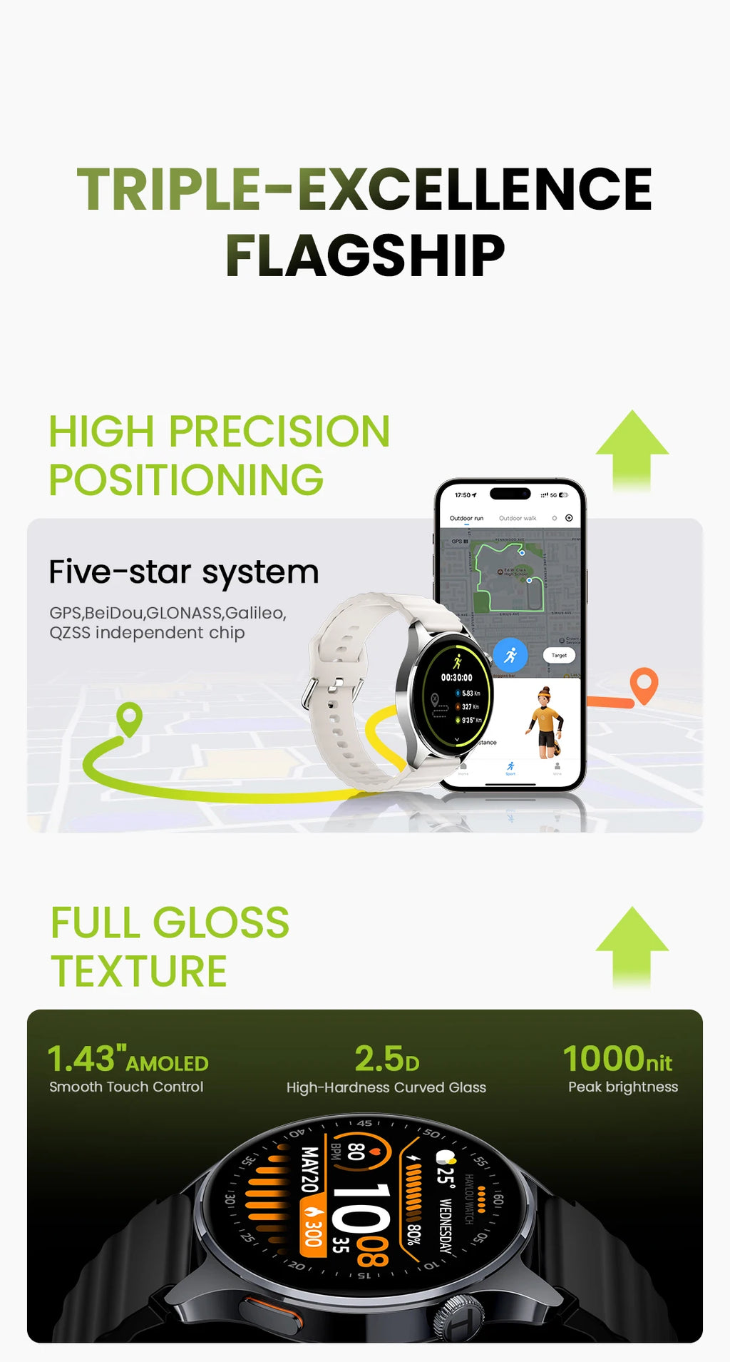CowLost | haylou-watch-4s-gps-smartwatch-1-43-hd-amoled-display |7