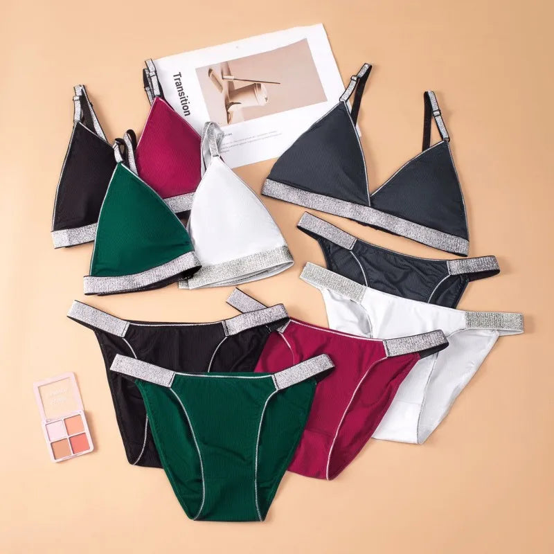CowLost | product_id-women-s-push-up-padded-non-wire-bra-low-waist-briefs-set-solid-color |1
