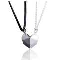 Couple Electrocardiogram Magnetic Heart Pendant Necklace Valentine's Day Gift