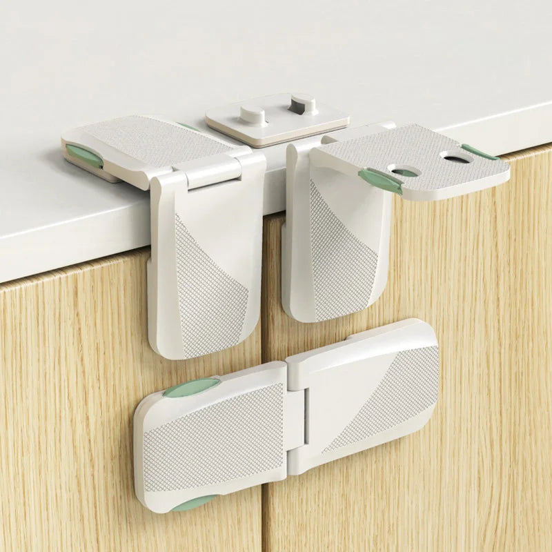 CowLost | white-drawer-lock-baby-safety-protection-double-use |1