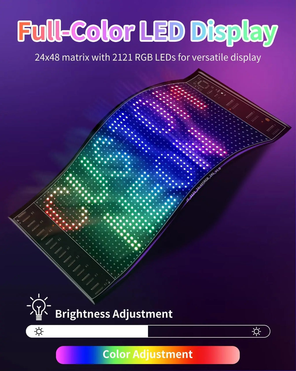 Double Layer RGB Flexible LED Display Panel with App Programmable Sign for Car, Shop, Hotel, Advertising