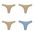 CowLost | product_id-4-pack-women-s-cotton-low-waist-breathable-solid-color-g-string-thongs-m-xl |31