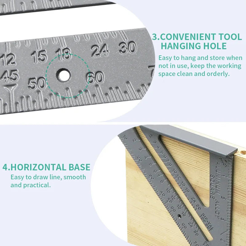 CowLost | product_id-7-aluminum-alloy-thickened-triangle-ruler-for-woodworking-measurement |4