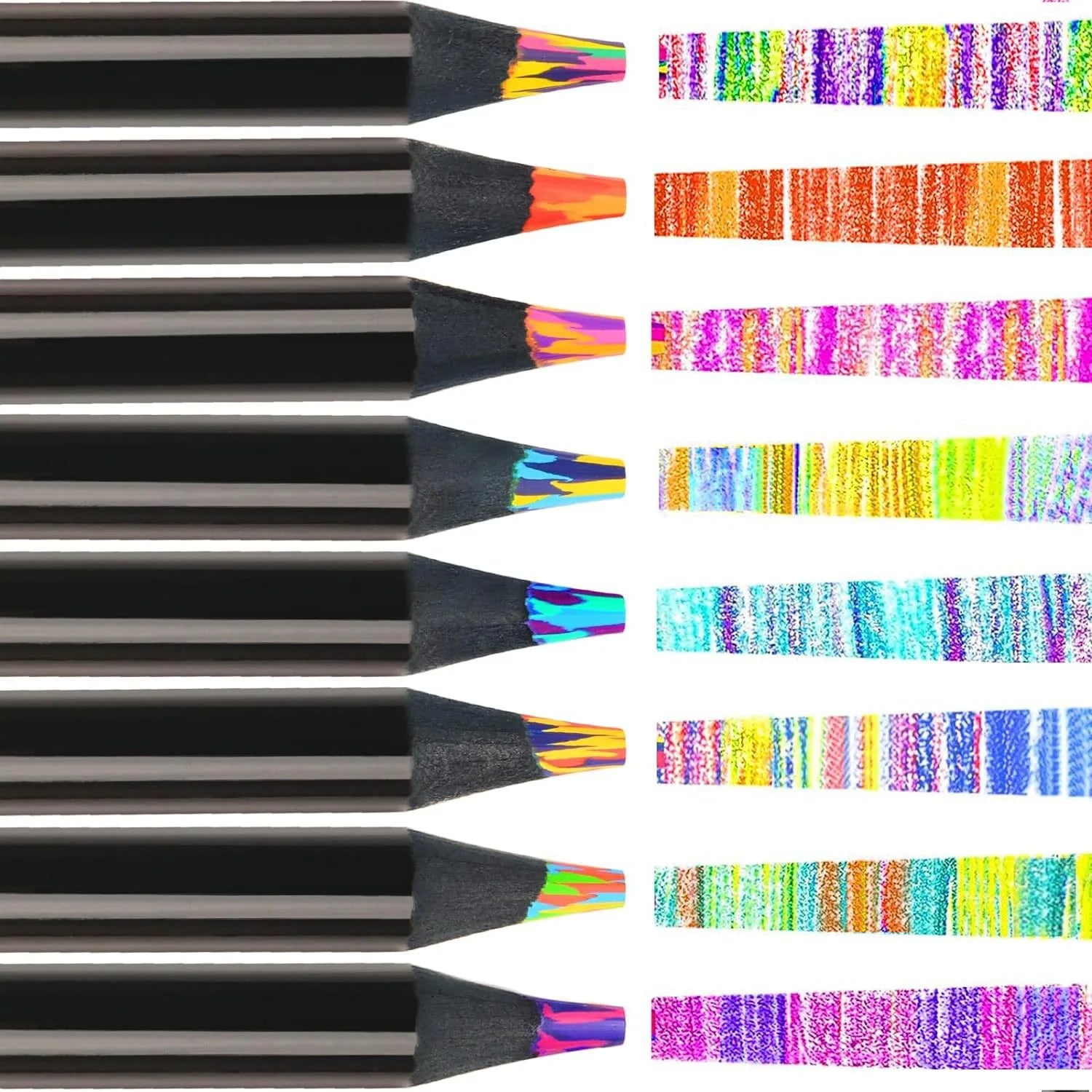 CowLost | rainbow-color-pencils-for-kids-concentric-gradient-crayons |2