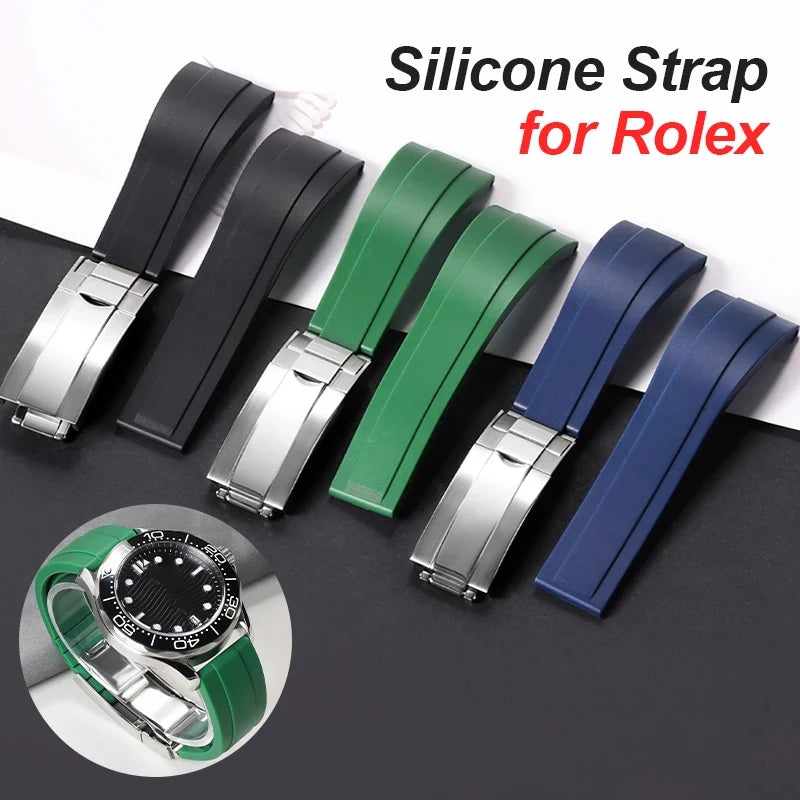 CowLost | bracelets-product_id-20mm-silicone-waterproof-replacement-strap-for-rolex-watch-unisex-rubber-band |1
