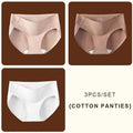 CowLost | product_id-fallsweet-3pcs-womens-plus-size-seamless-mid-rise-cotton-briefs |14