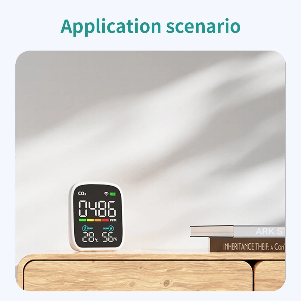 Portable WIFI Air Quality Tester with APP Control PM2.5 CO2 Temperature Humidity Meter