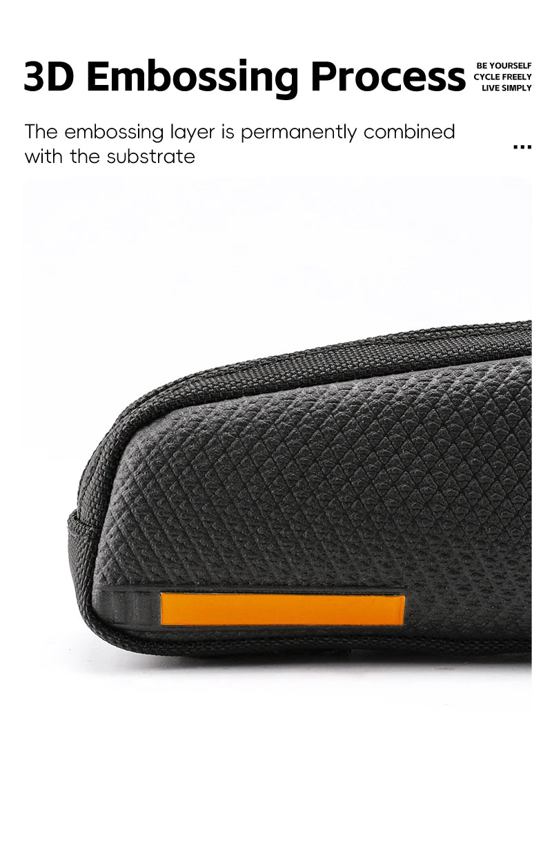 CowLost | west-biking-mini-bike-bag-0-6l-portable-bicycle-top-tube-bag-pu-waterproof-lightweight-triangle-bag-mtb-road-bike-accessories |13