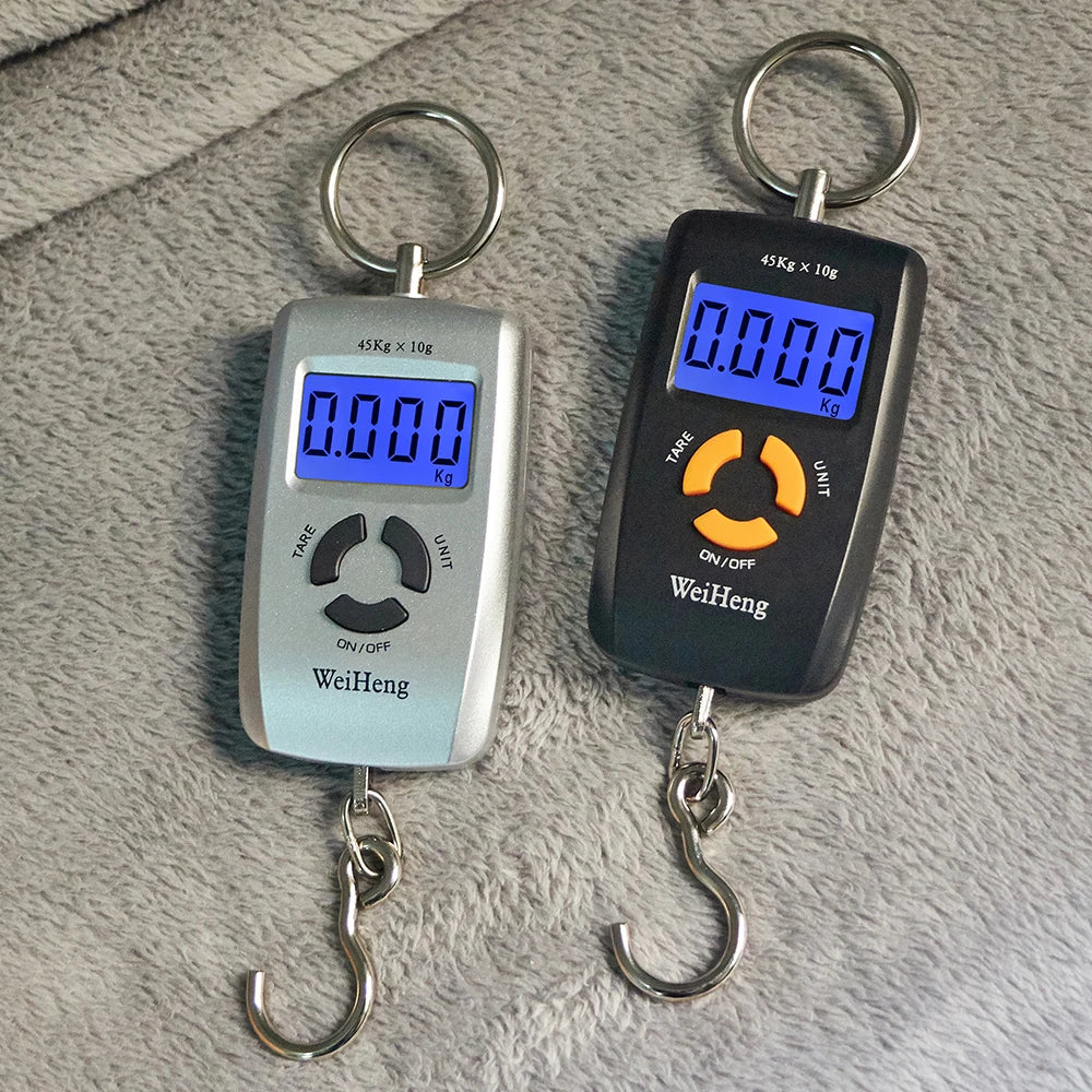 JUANJUAN 45kg Mini Digital Hanging Scale Portable Suitcase Fish Hook Weight Balance Kg Lb Oz Jin