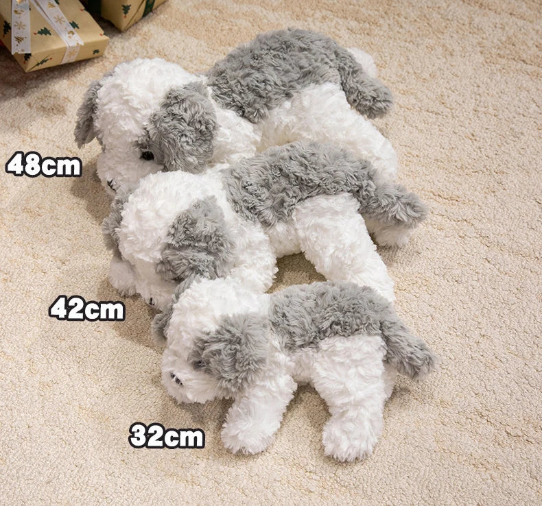 CowLost | fencing-barriers-sleeping-position-baby-dog-plush-toy-32-42-48cm-soft-stuffed-animal |15