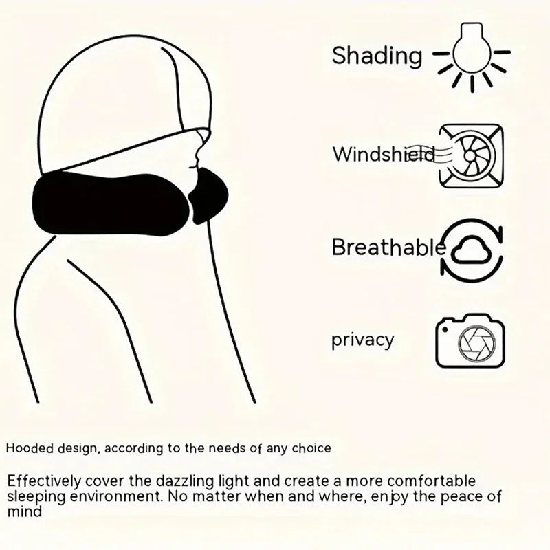 CowLost | travel-pillows-product_id-portable-u-shape-neck-pillow-with-hood-for-travel-and-privacy-protection |6