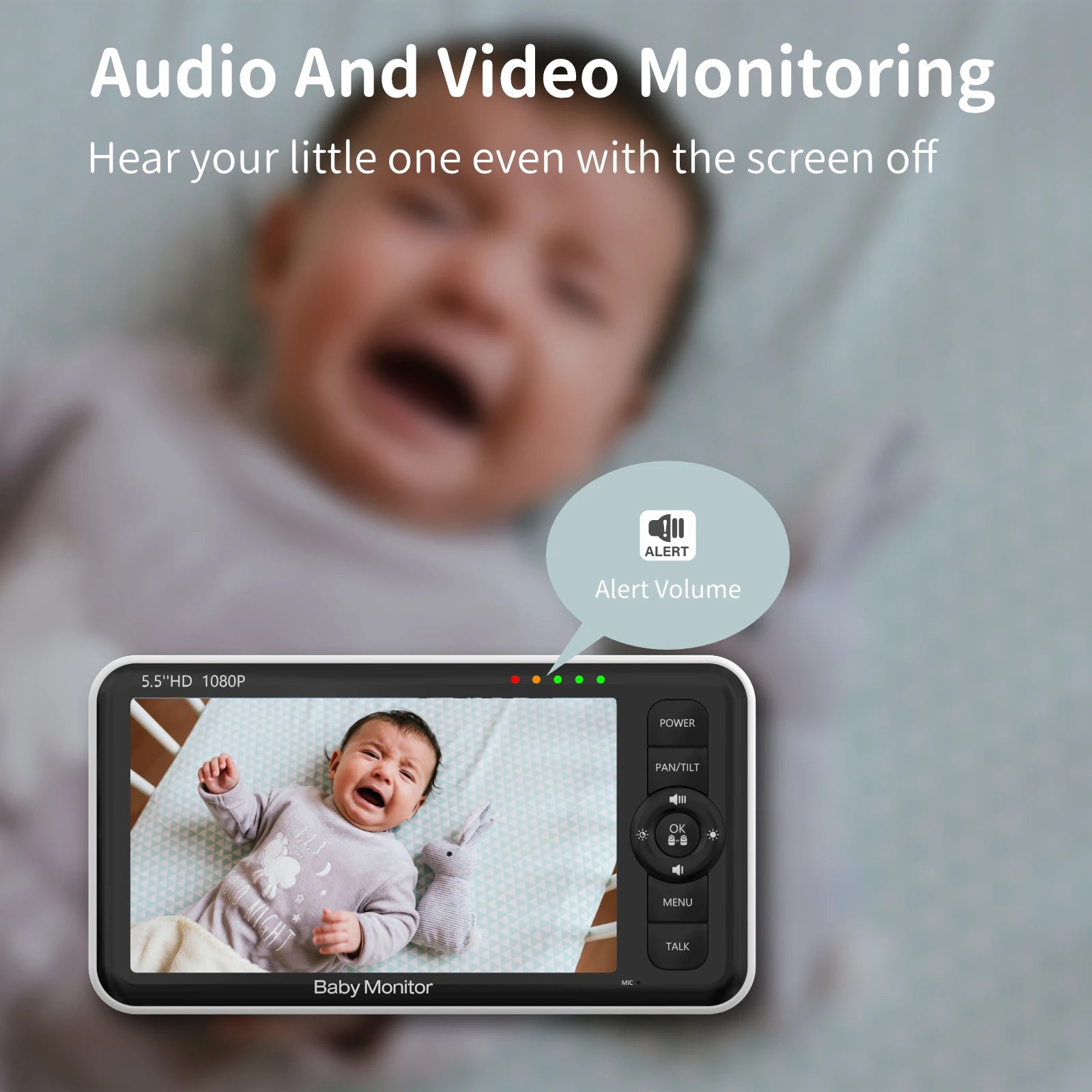CowLost | baby-transport-accessories-babystar-5-5-hd-baby-monitor-with-pan-tilt-zoom-1000ft-range-no-wifi-night-vision-temperature-lullaby-two-way-audio-vox-mode |23