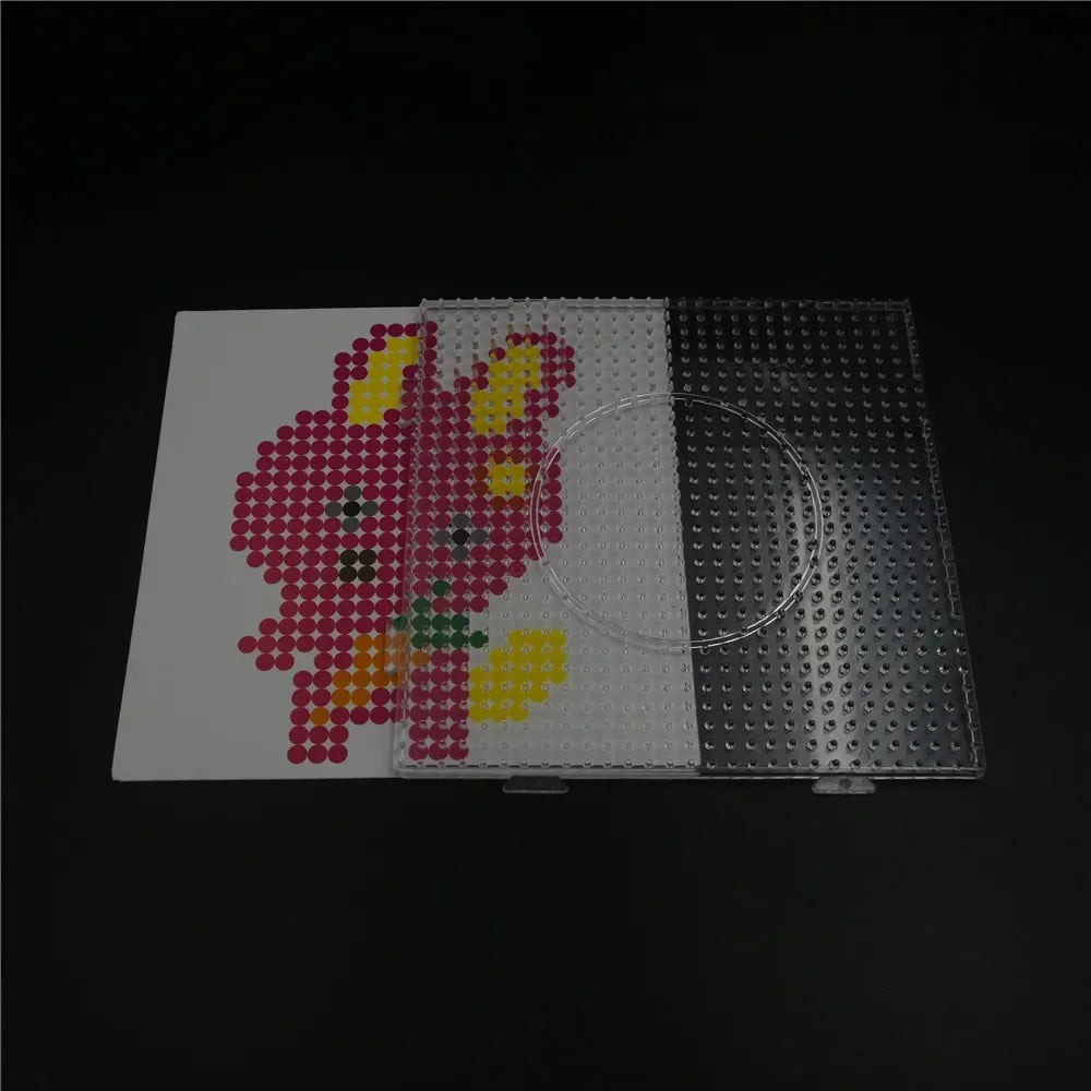 5mm Hama Beads Perler Pegboard Template Board Circular & Square Educational DIY Gift