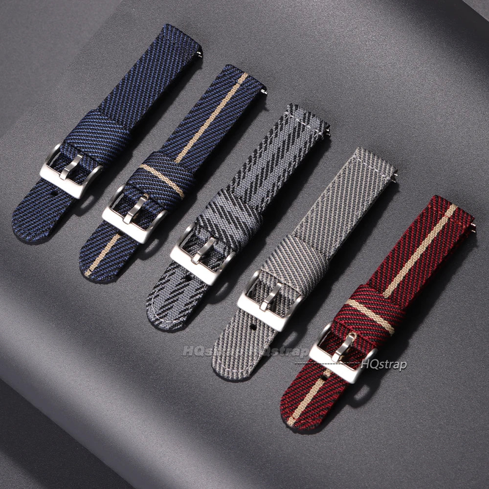 Nylon Wristwatch Strap 20mm 22mm Quick Release Comfortable Watch Band Universal
