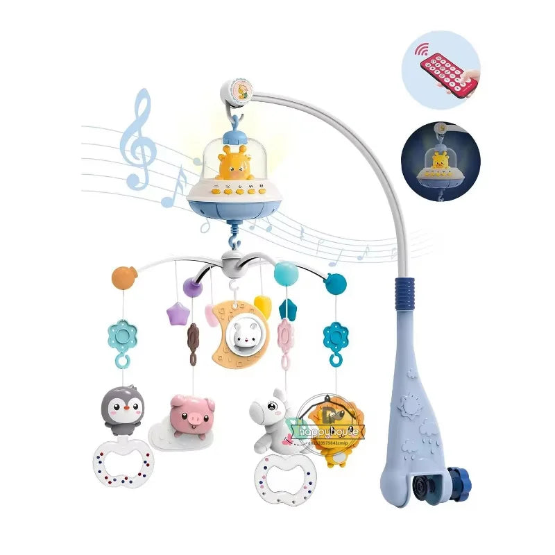 CowLost | musical-baby-crib-mobile-with-lights-music-projection-for-infants-remote-control-crib-toys-for-newborn-baby-mobile-for-crib-toys |1