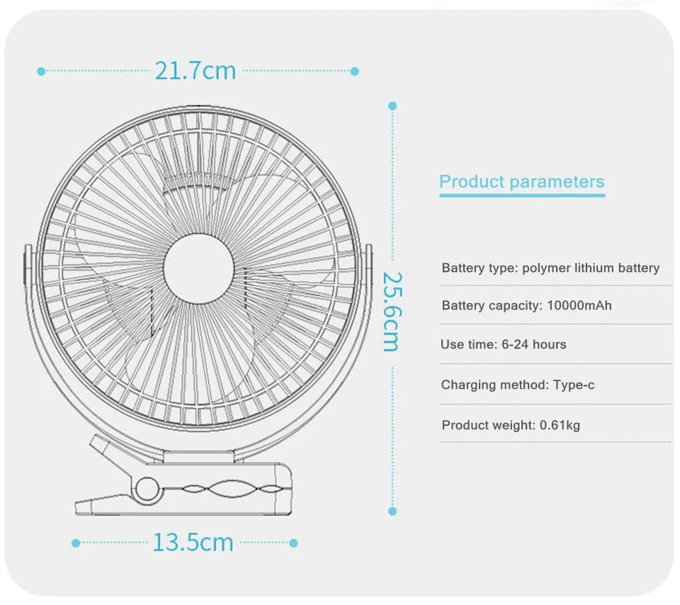 CowLost | product_id-portable-wireless-usb-charging-clip-fan-4-speed-10000mah-for-home-travel |14