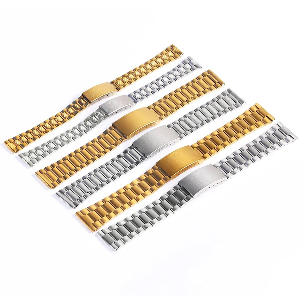 CowLost | product_id-universal-stainless-steel-watchband-12mm-20mm-with-folding-buckle-silver-gold |6