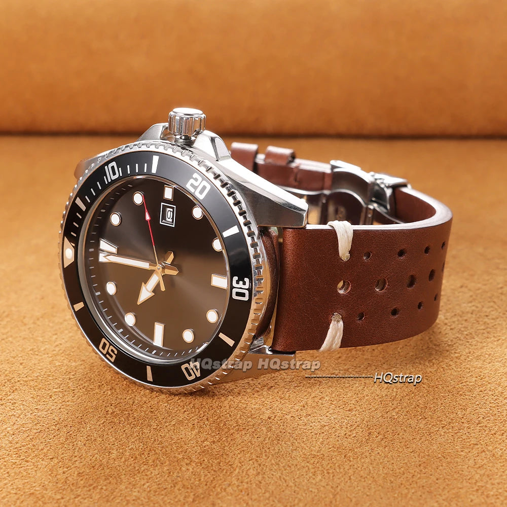 CowLost | bracelets-product_id-handmade-genuine-leather-cowhide-watch-band-20mm-22mm-with-quick-release-butterfly-buckle |9