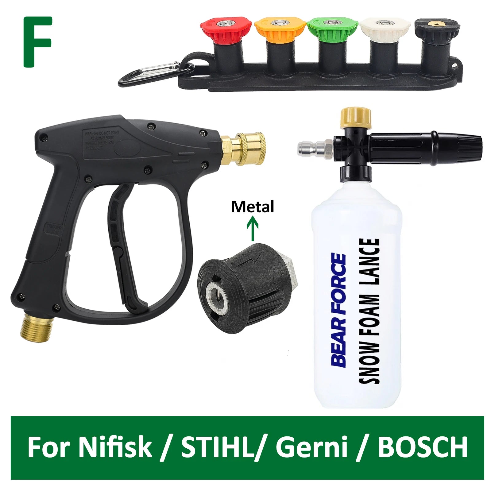 CowLost | pressure-washer-water-gun-with-car-cleaning-hose-connector-for-karcher-nilfisk-parkside-bosch |29