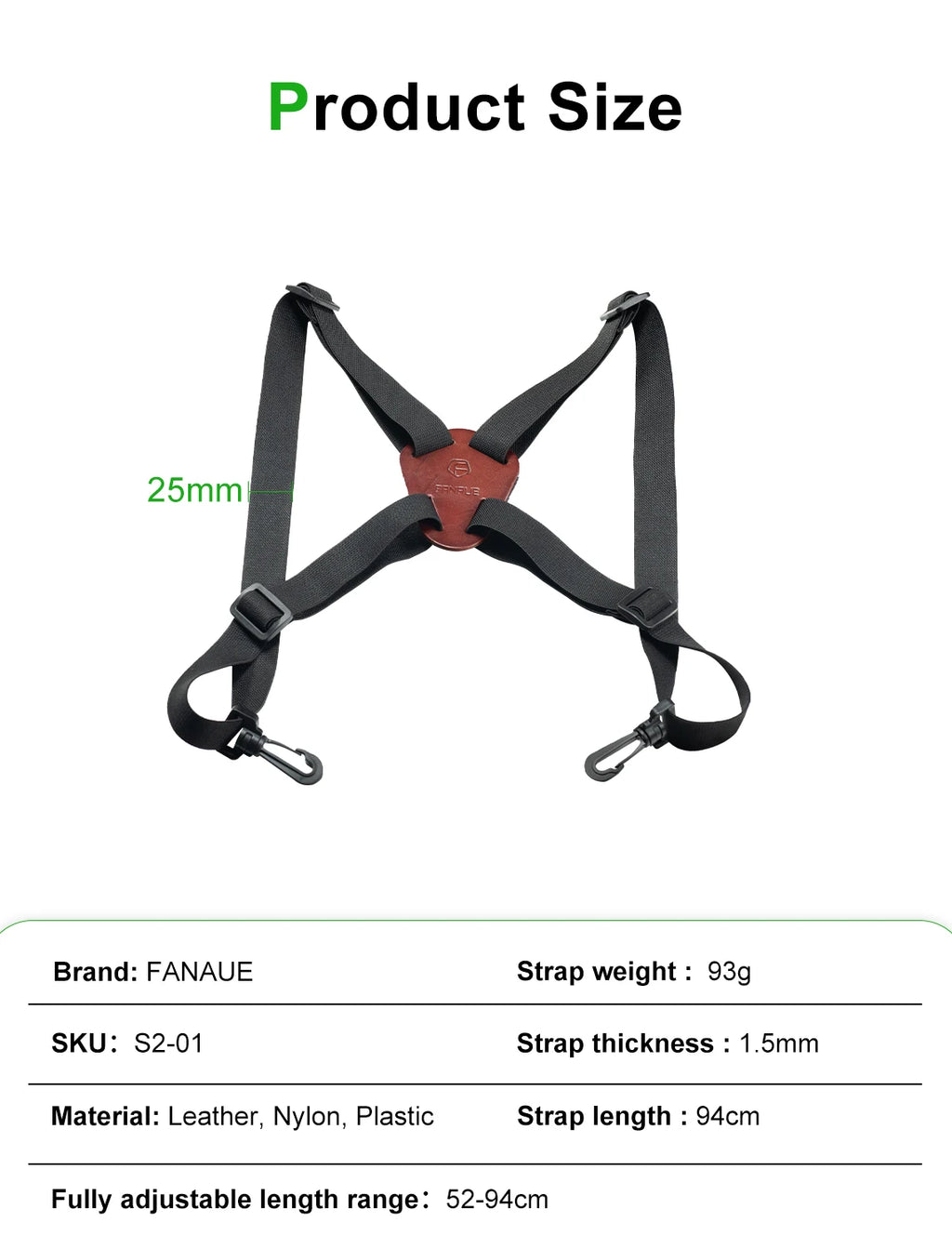 CowLost | product_id-fanaue-adjustable-double-buckle-elastic-nylon-strap-for-binoculars-and-camera-travel-photography |9
