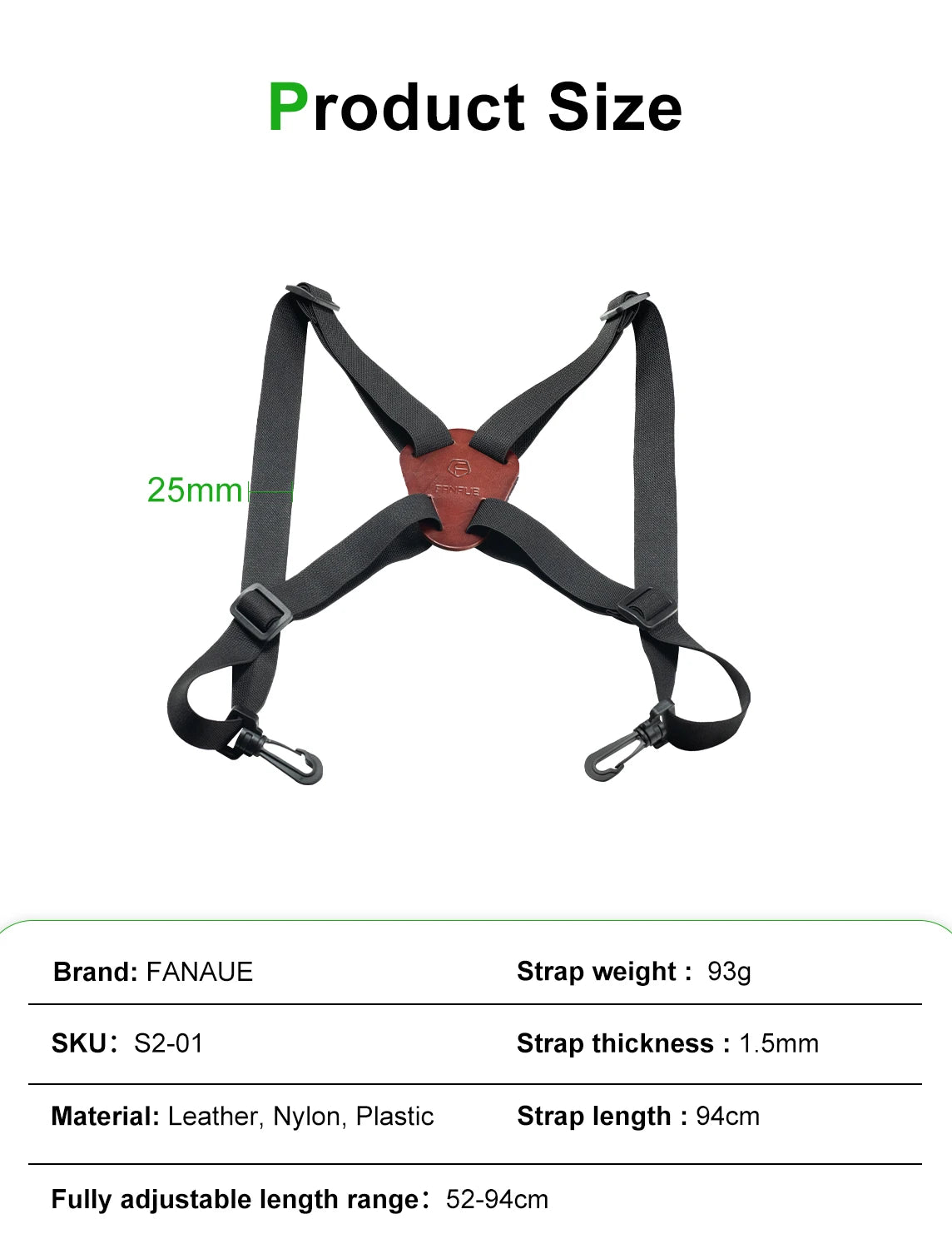 CowLost | product_id-fanaue-adjustable-double-buckle-elastic-nylon-strap-for-binoculars-and-camera-travel-photography |9