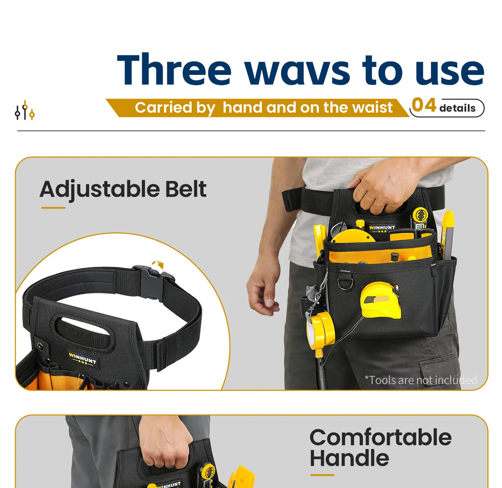 CowLost | product_id-winhunt-heavy-duty-tool-belt-pouch-with-adjustable-belt-and-multiple-pockets |12