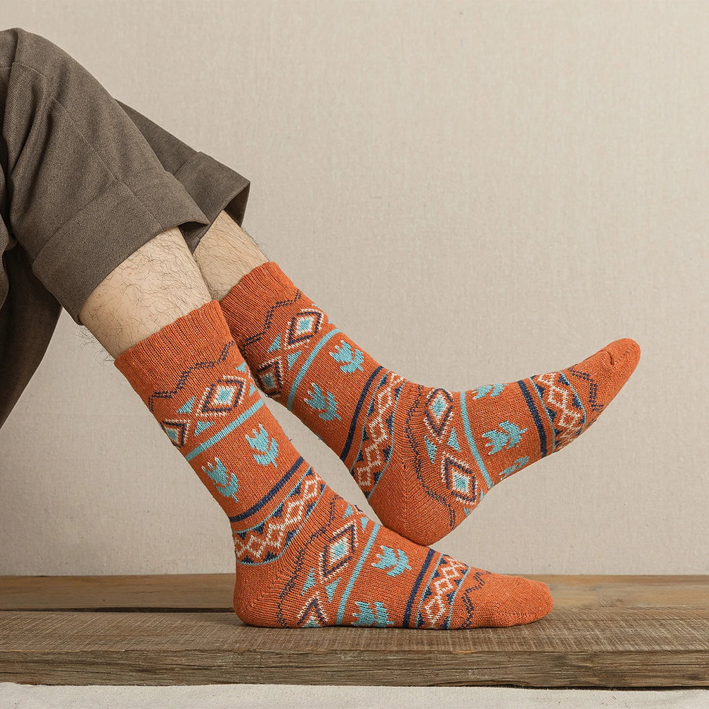 CowLost | sporting-goods-5-pairs-thick-warm-winter-socks-for-men-women-retro-style |6