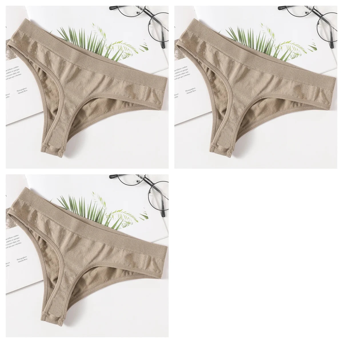 CowLost | product_id-3pcs-women-s-seamless-low-waist-g-string-thong-panties-m-xl |13