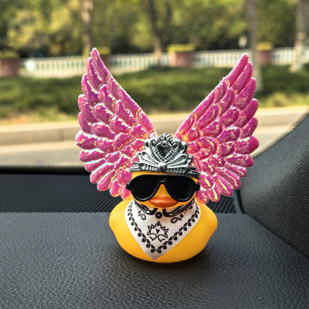 CowLost | product_id-1-set-rubber-duck-car-rearview-mirror-decoration-with-wings |4