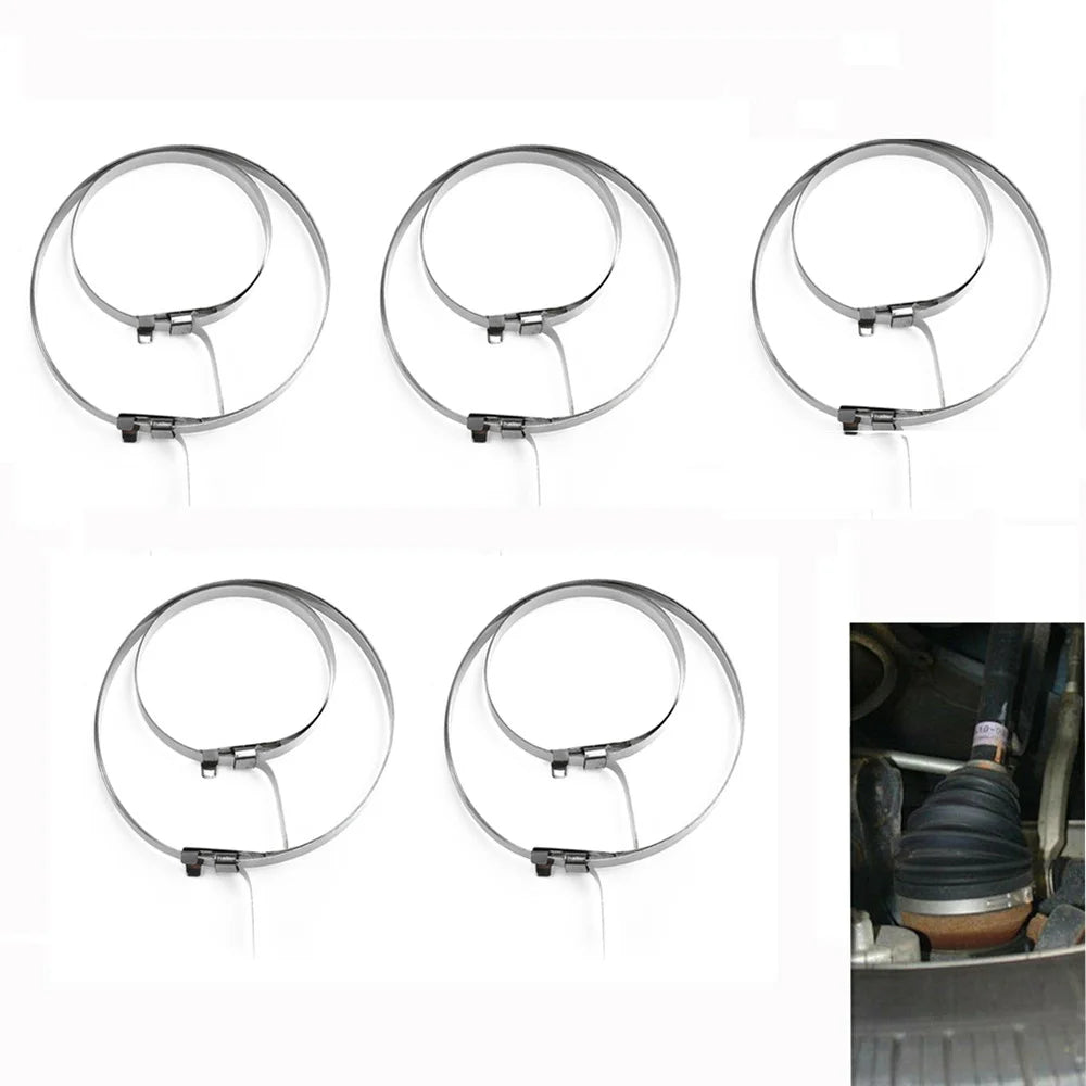 CowLost | product_id-10pcs-adjustable-stainless-steel-cv-boot-clips-universal-auto-atv-shaft-clamps-kit |3
