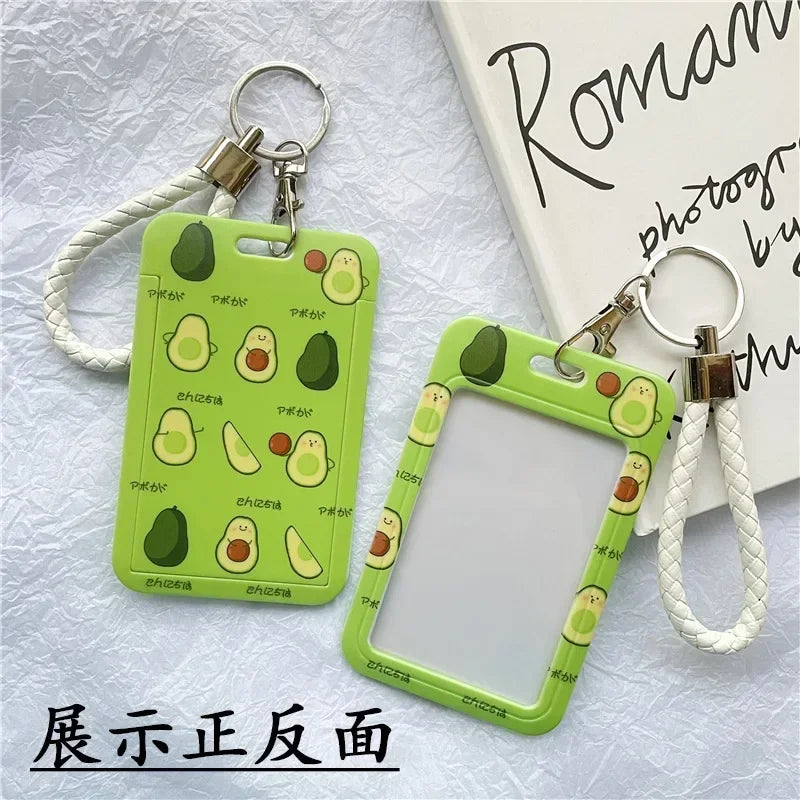 1Pc Solid Color Student Bus ID Card Protective Cover