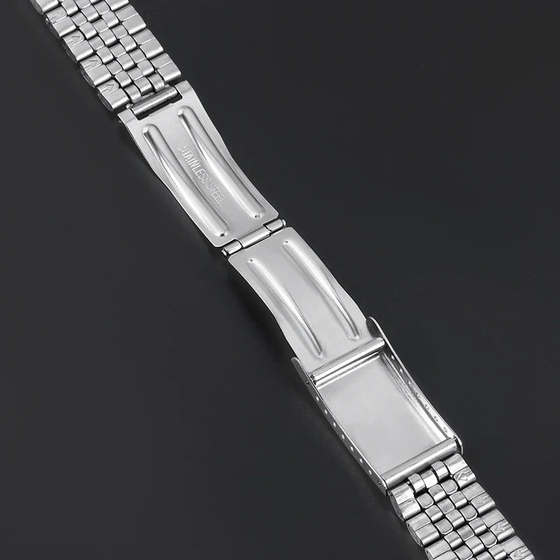 Stainless Steel Watchbands 12-22mm with Folding Clasp for Casio & Seiko
