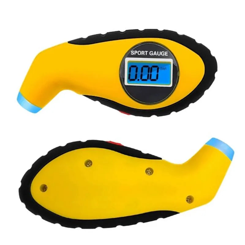 Digital Car Tire Pressure Gauge LCD Manometer Tester Tool with Security Alarm for Motorcycle
