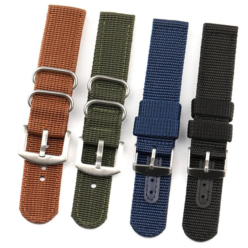 Universal Nylon Braided Replacement Watchband for Seiko & Rolex Men Women