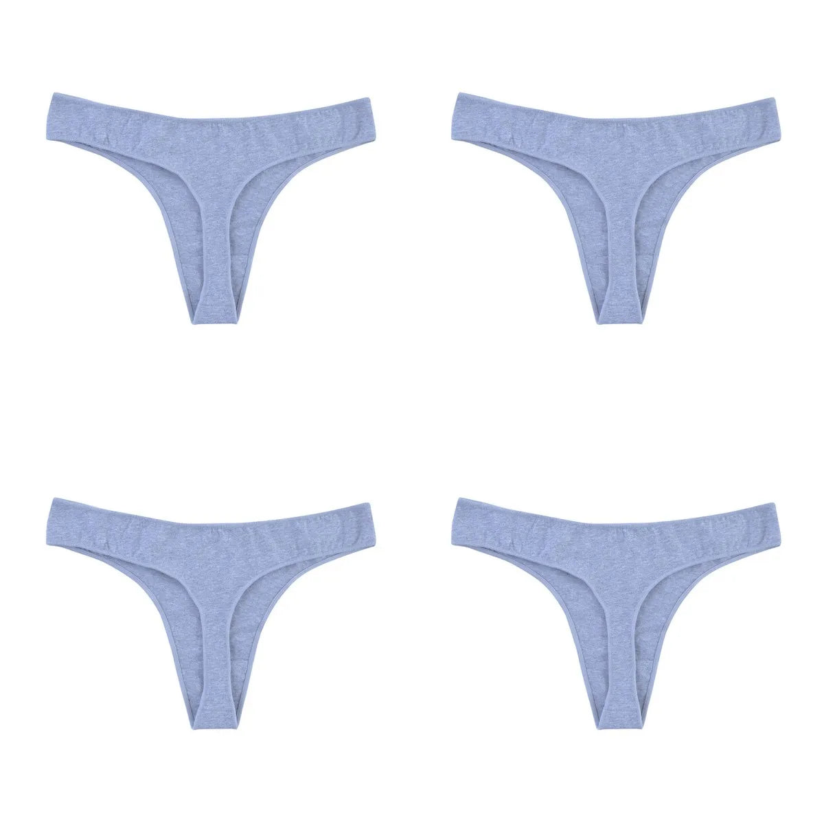 CowLost | product_id-4-pack-women-s-cotton-low-waist-breathable-solid-color-g-string-thongs-m-xl |20