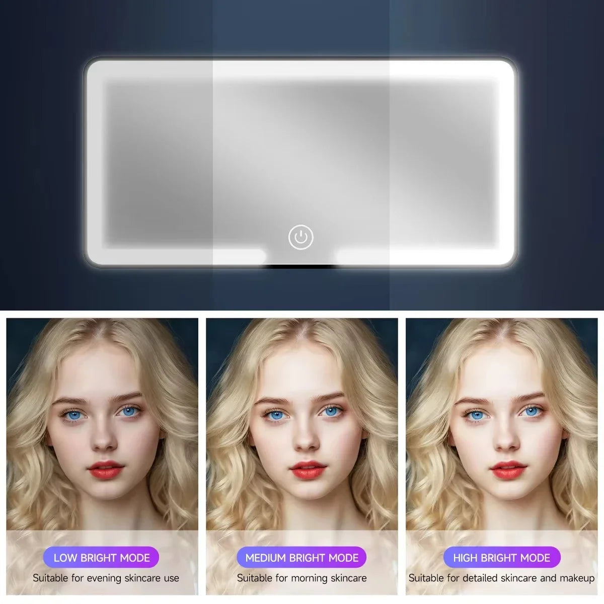 CowLost | product_id-rechargeable-ultra-thin-led-hd-car-sun-visor-makeup-vanity-mirror |3