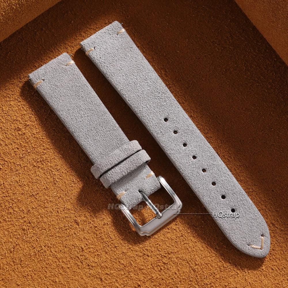 CowLost | bracelets-product_id-quick-release-vintage-suede-cowhide-watch-strap-handmade-16-22mm-gray-brown-green |10