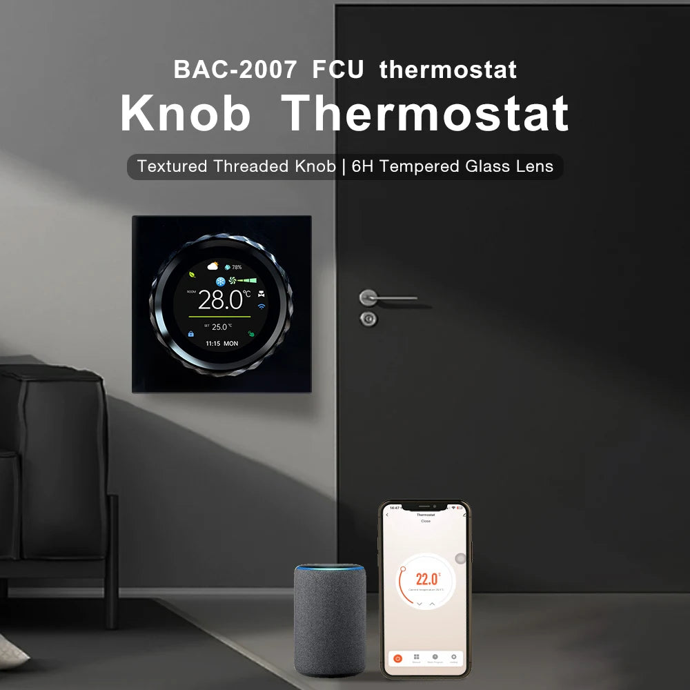 Tuya WiFi Smart BAC-2007ELW Thermostat for Fan Coil Units with Alexa & Google Assistant