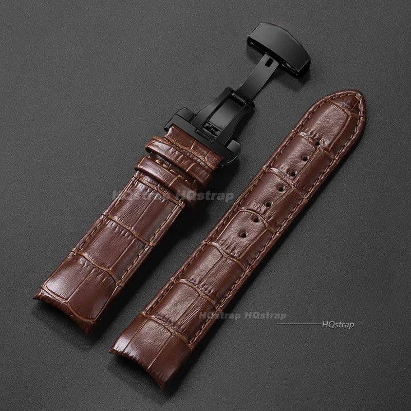 CowLost | product_id-calfskin-leather-watch-band-for-tissot-t035-with-butterfly-buckle-22-24mm |18