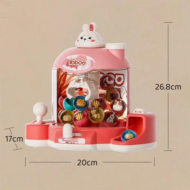 Kids Mini Doll Claw Machine Arcade Toy with Music and Lights