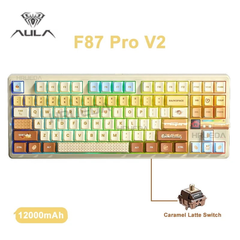 CowLost | aula-f87-pro-v2-mechanical-keyboard-3-modes-wireless-10000mah-long-battery-life |32