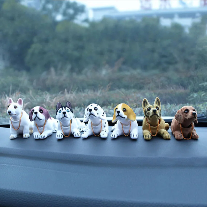 CowLost | car-doll-husky-beagle-st-bernard-shepherd-shake-head-dog-decoration-car-interior-decoration-cute-creative-gift-tabletop-ornament |2