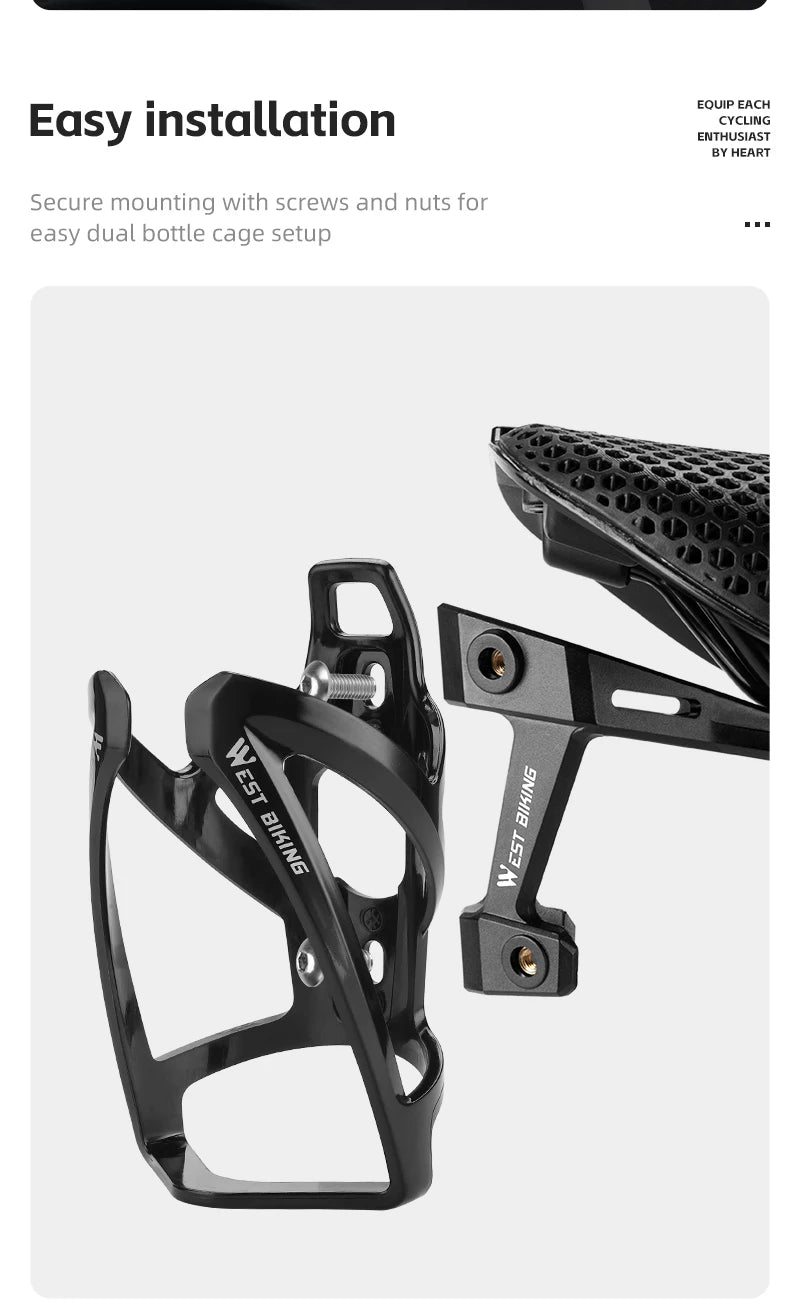 CowLost | west-biking-bicycle-water-bottle-cage-extension-mount-for-bike-saddle-single-double-bottles-holder-mtb-road-bike-accessories |14