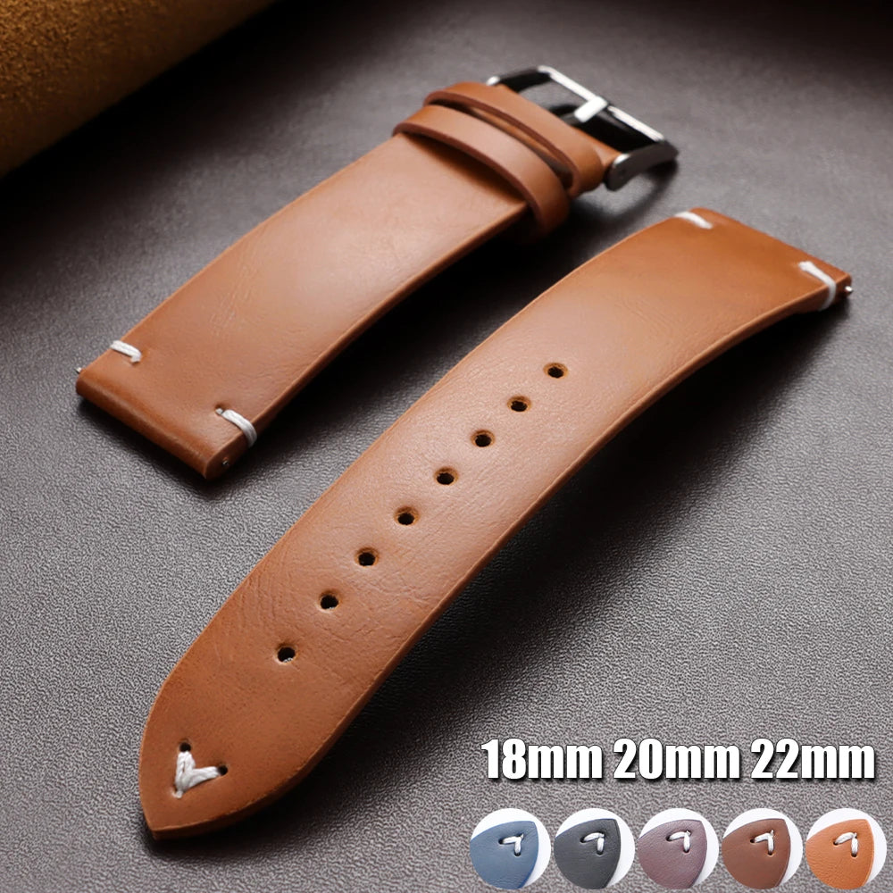 CowLost | bracelets-product_id-vintage-retro-calfskin-leather-quick-release-watch-band-18-22mm-universal-unisex-wrist-strap |1