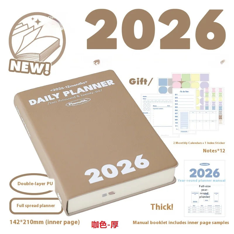 CowLost | product_id-planwith-2026-a5-planner-daily-weekly-monthly-agenda-notebook-with-multi-color-hard-cover |44
