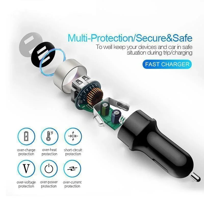 CowLost | vehicle-parts-accessories-led-usb-car-charger-with-2-ports-and-led-display |13